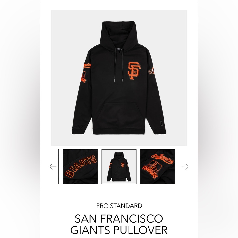 Pro Standard San Francisco Giants Black & Orange Pullover Hoodie